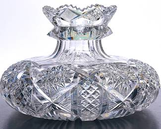 Antique American Brilliant Cut Glass Center Vase