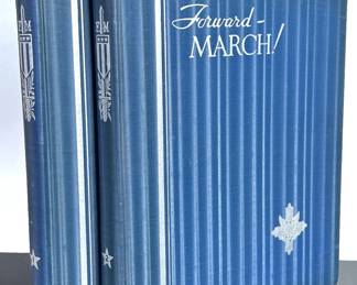 Vintage Books, Two Volumes Forward Mark, The Photographic Record of America in the World War and Post War Social Upheaval.  Published in 1936 regarding WWI