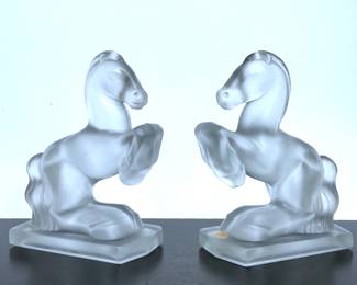 1940s Fostoria Glass Bookends