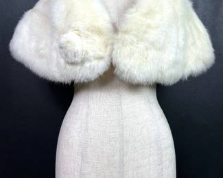 Circa 1960 rabbit fur stole