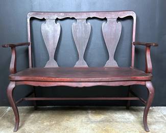 Antique Edwardian era Mahogany settee