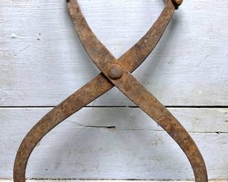 Antique block ice tongs