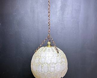 Vintage Mid Century Capiz Shell Light Fixture