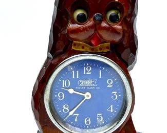 Late 1940s to early 1950s  "Poppo" animated  manual wind alarm by Tezuka Clock