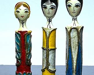 Vintage 1960s Lipstick Holder Dolls