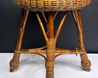 Antique wicker stool
