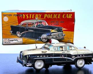 1950s Cragston Buick tin toy police car
