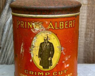 Antique Prince Albert tobacco tin can