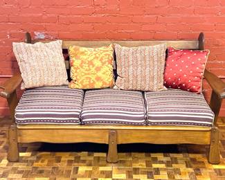 The seat cushions are original and well preserved since they had slip covers on them for over 50 years.