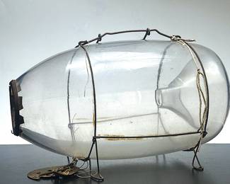 Circa 1900 glass minnow trap