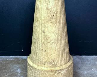Old stoneware bird bath base