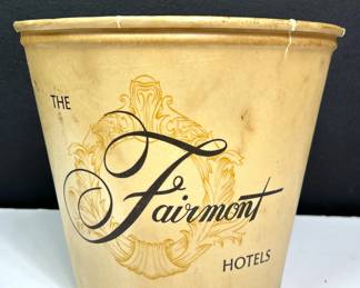 Vintage Waxed Paper Ice Bucket from The Fairmont Hotel in Dallas, TX