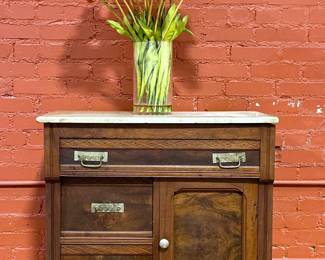 Antique Eastlake cabinet with marble top