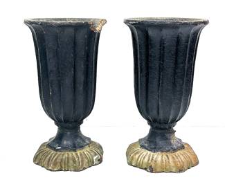 Antique Cast Iron Vases