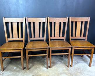 Antique circa 1910 Arts & Crafts side chairs