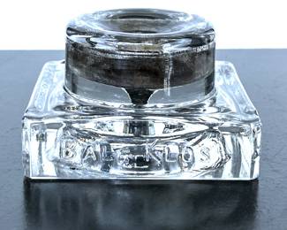 Antique glass inkwell