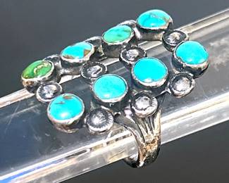 Vintage Native American turquoise & silver ring