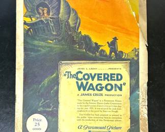 Antique Silent Movie Program of 1923 The Covered Wagon by Paramount Picture