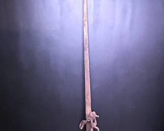 Large antique cotton hanging scale by E & T Fairbanks of St Johnsbury, VT. It goes up to 600 lbs