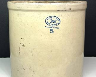 Antique Love Field stoneware crock