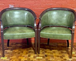 Vintage club chairs by Hickory Chair Company of Hickory, NC. These were purchased new in 1962 from the Samuel Hart Galleries in Dallas.