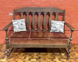 Antique 1920s Jacobean Revival style settee
