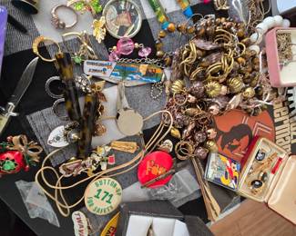 Lots of fun jewelry and toy guns