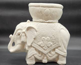 White Ceremonial Elephant Planter