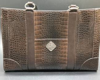 Coldwater Creek Brown Patterned Leather Purse