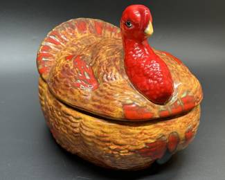 Vintage Ceramic Turkey Tureen w/ Lid