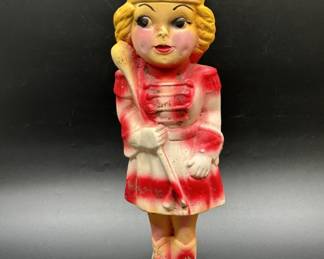 Vintage Majorette Chalkware Statue