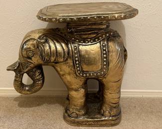 Gold Color Elephant Plant Stand / Stool