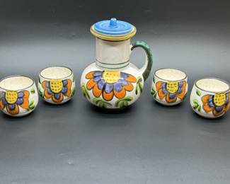 Mid Century Mod Japanese 5-Piece Sake Set
