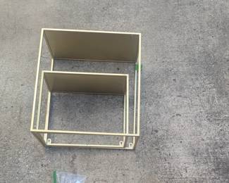 PotteryBarn Teen Open Cube Shelves: set of 2 $50 (Top)
Pottery Barn Floating Bent Metal Shelf -$30 (below)