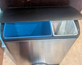 SIMPLE HUMAN dual compartment trash can $50