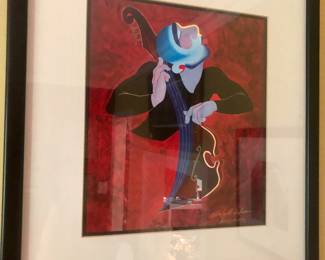 Jazz themed signed print