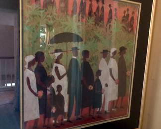 Ellis Wilson “Funeral Procession” framed print