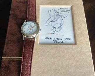 Winnie the Pooh Sketches of Pooh watch and book
