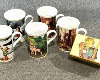 M I Hummel Collectible Mugs and Music Box