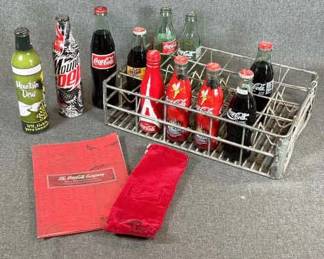 Coca-Cola Collectors Bottles and Metal carrier
