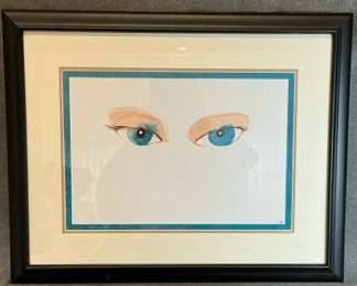 Reuben Toledo Print of Turquoise Colored Eyes