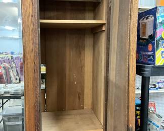 Large Wood Wardrobe w/Mirror