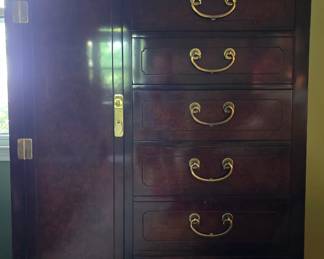 Pristine HIgh Boy Chest of Drawers. There is another matching piece. It is a lower chest of drawers.