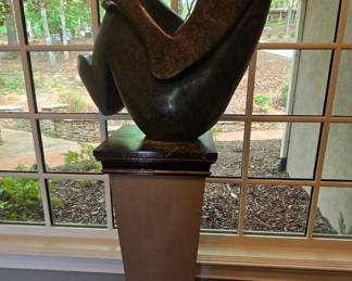 Large Marble Sculpure on Pedestal