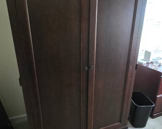 Pottary Barn style cabinet converts to printer/desk & storage