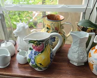 Lots of water pitchers!