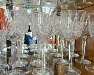 12 Waterford White Wine Glasses