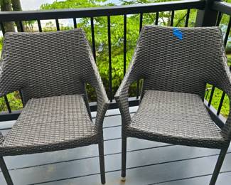 Pair of woven chairs