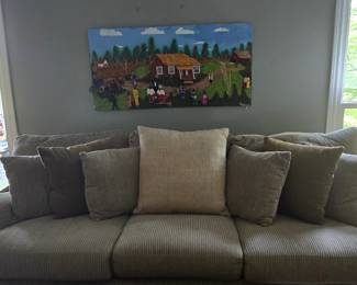 100" Sofa. Looks like sage cordoroy!