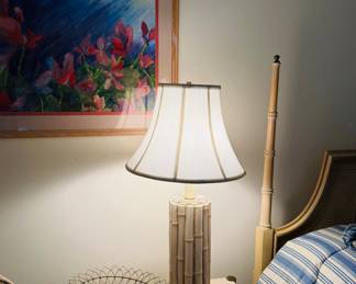 Mid Century Modern Faux Bamboo Lamps